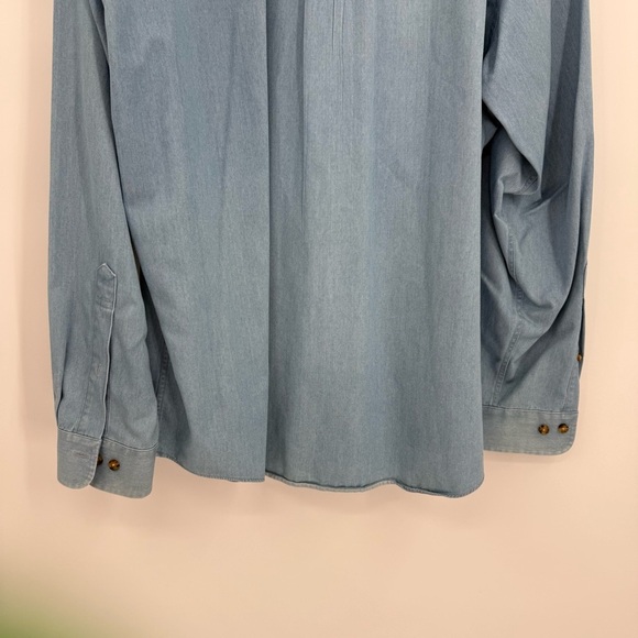 Brooks Brothers Button Down Long Sleeve Denim Shirt Mens Size Large Cotton - Picture 7 of 9